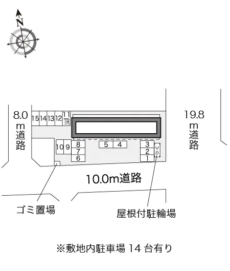 ★手数料０円★前橋市南町４丁目　月極駐車場（LP）